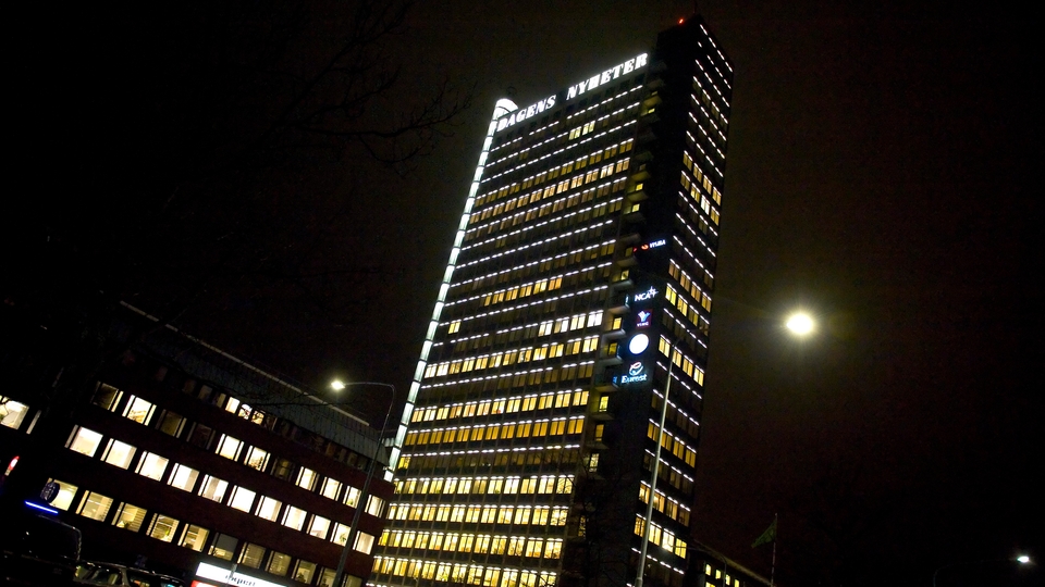 DN-skrapan på natten