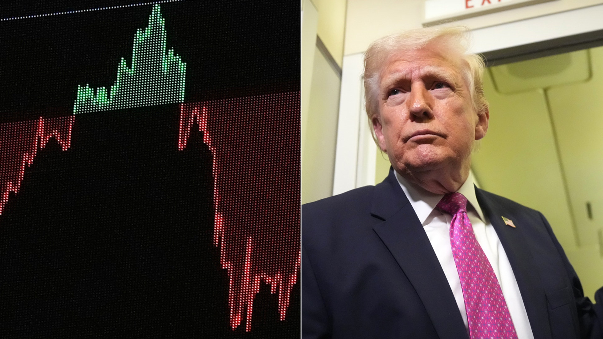 Sammansatt bild med aktiemarknadskurva och porträtt av man i kostym