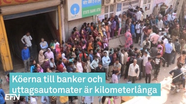 Kontantkaoset i Indien växer