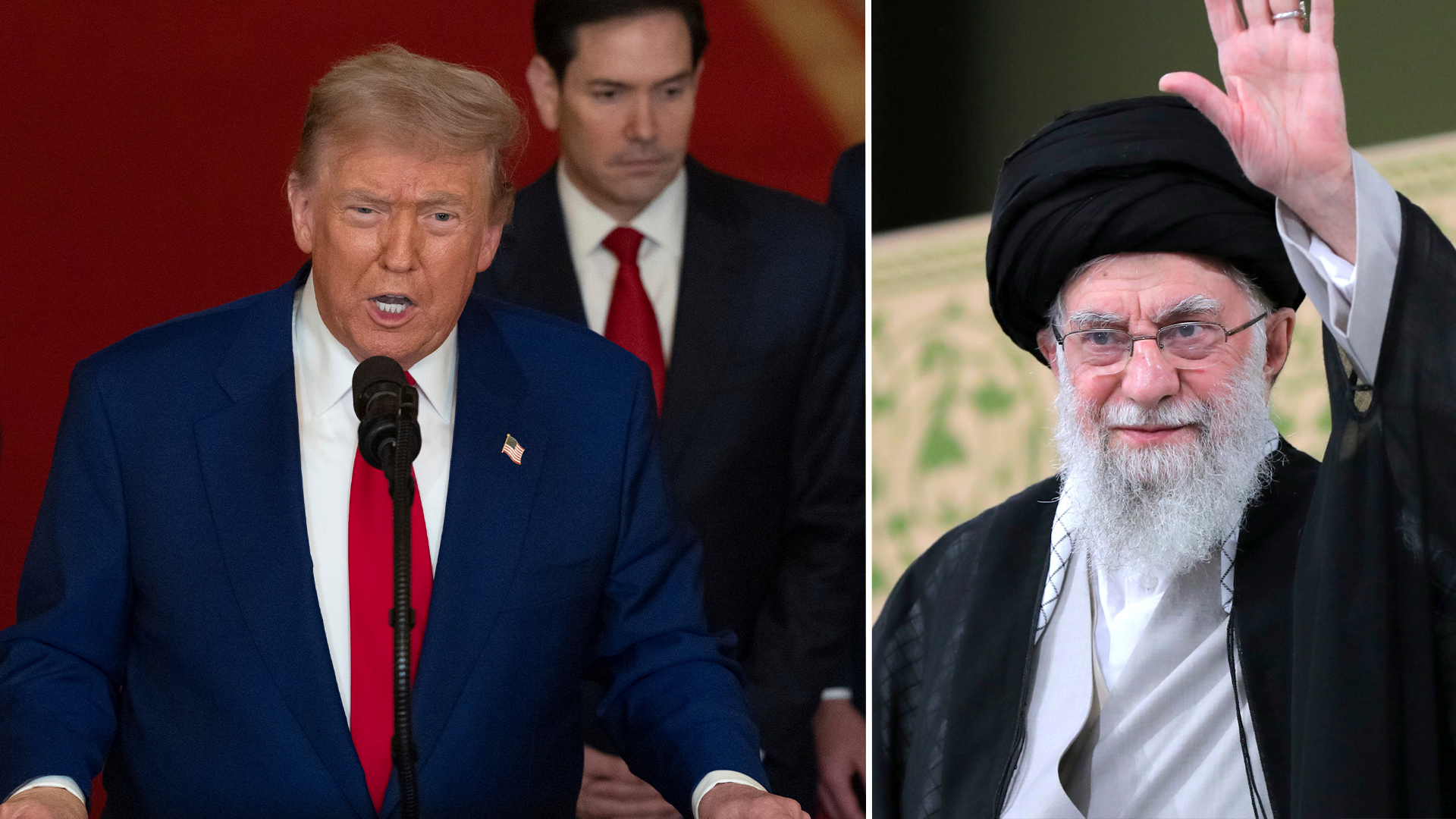 USA:s president Donald Trump och Irans högsta ledare Ali Khamenei.
