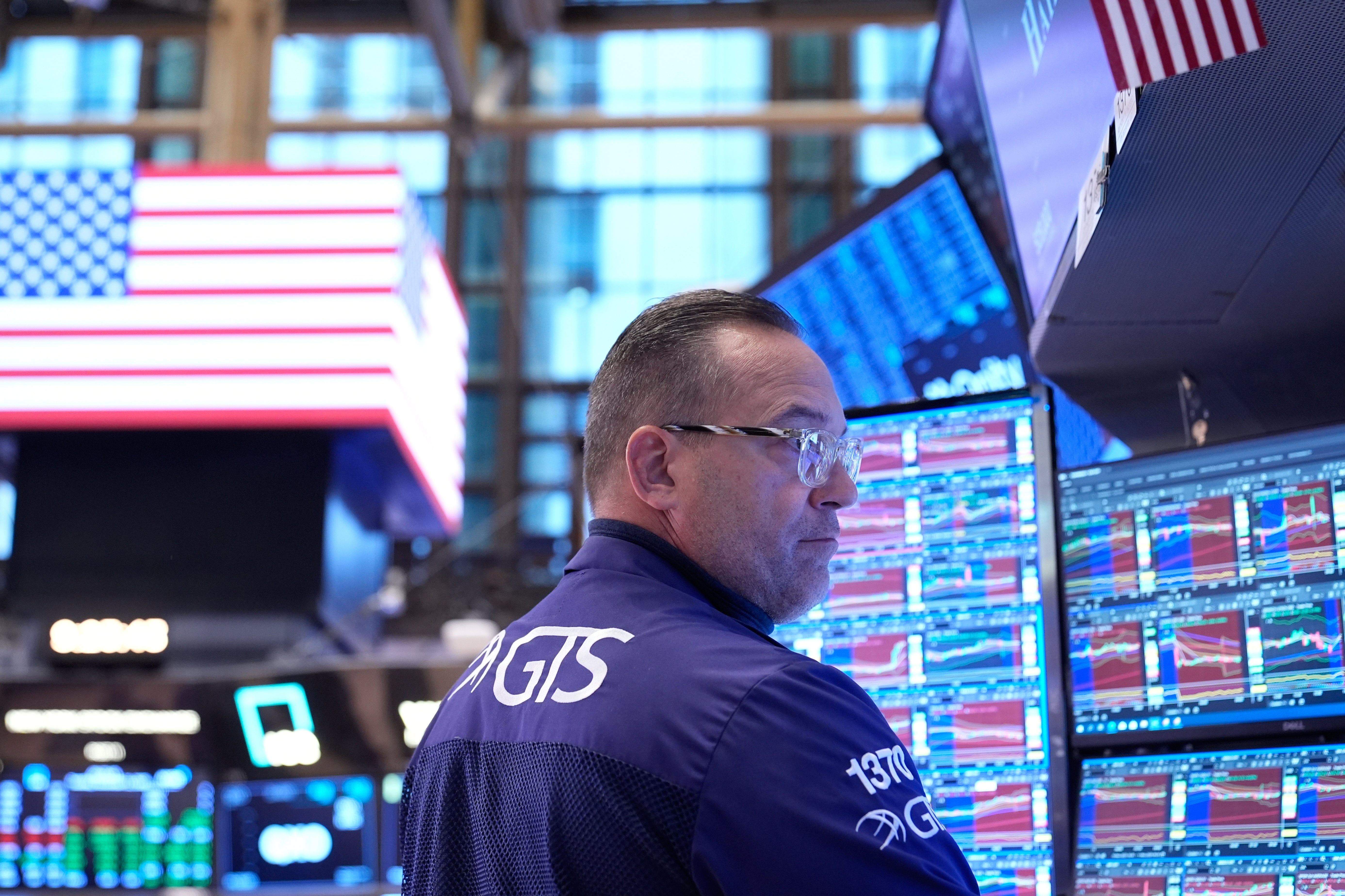 Börsmäklare på Wall Street i New York.