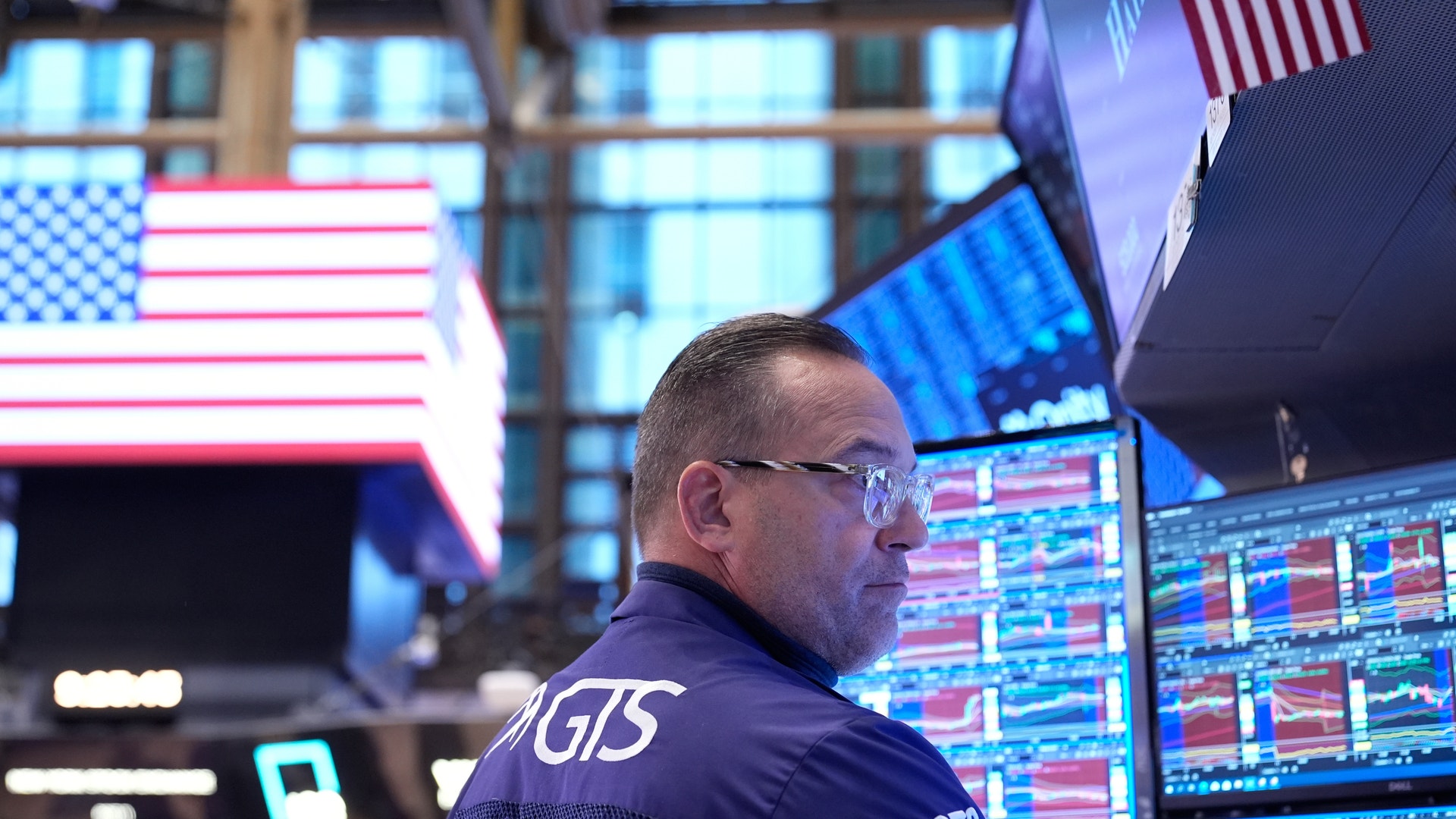 Börsmäklare på Wall Street i New York.