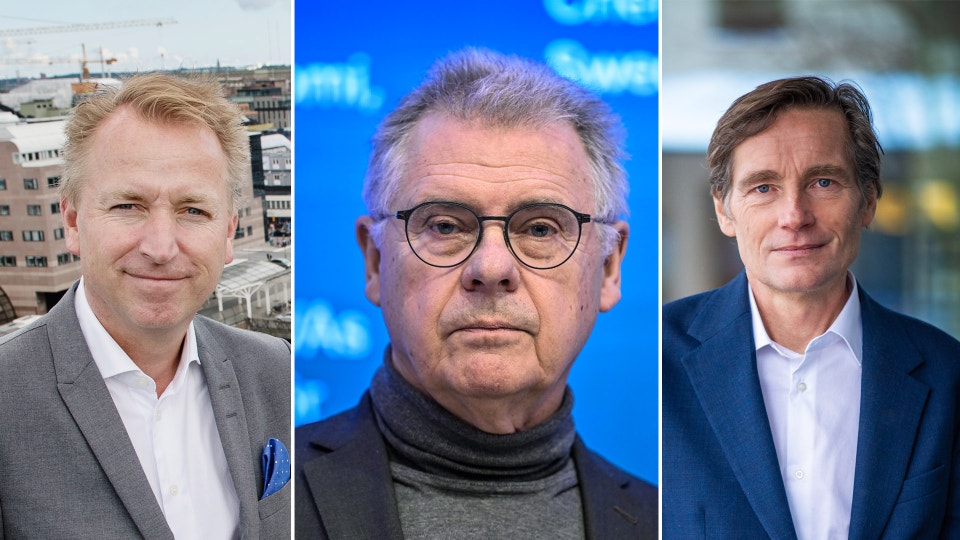 Splittbild på Jonas Olavi, Klas Eklund och Robert Naess.