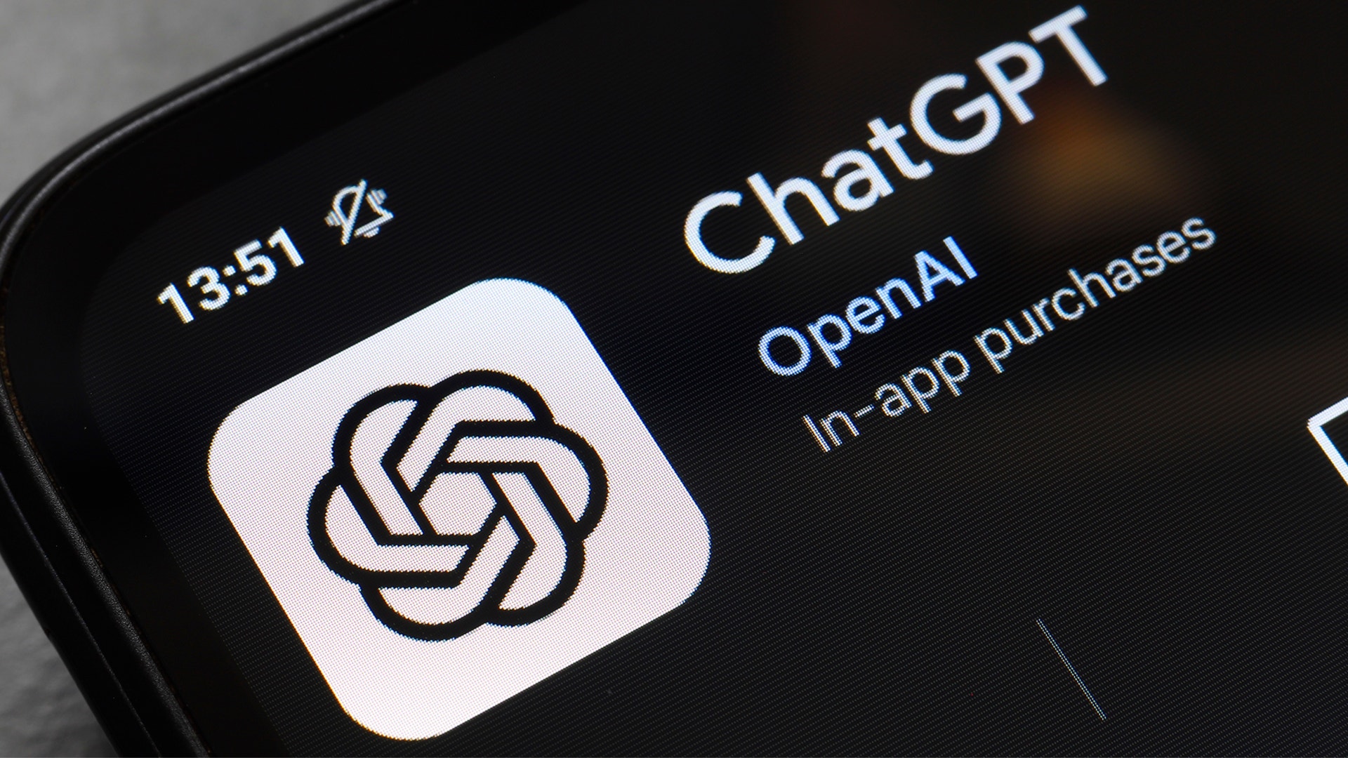ChatGPT-appens ikon visas på en smartphoneskärm