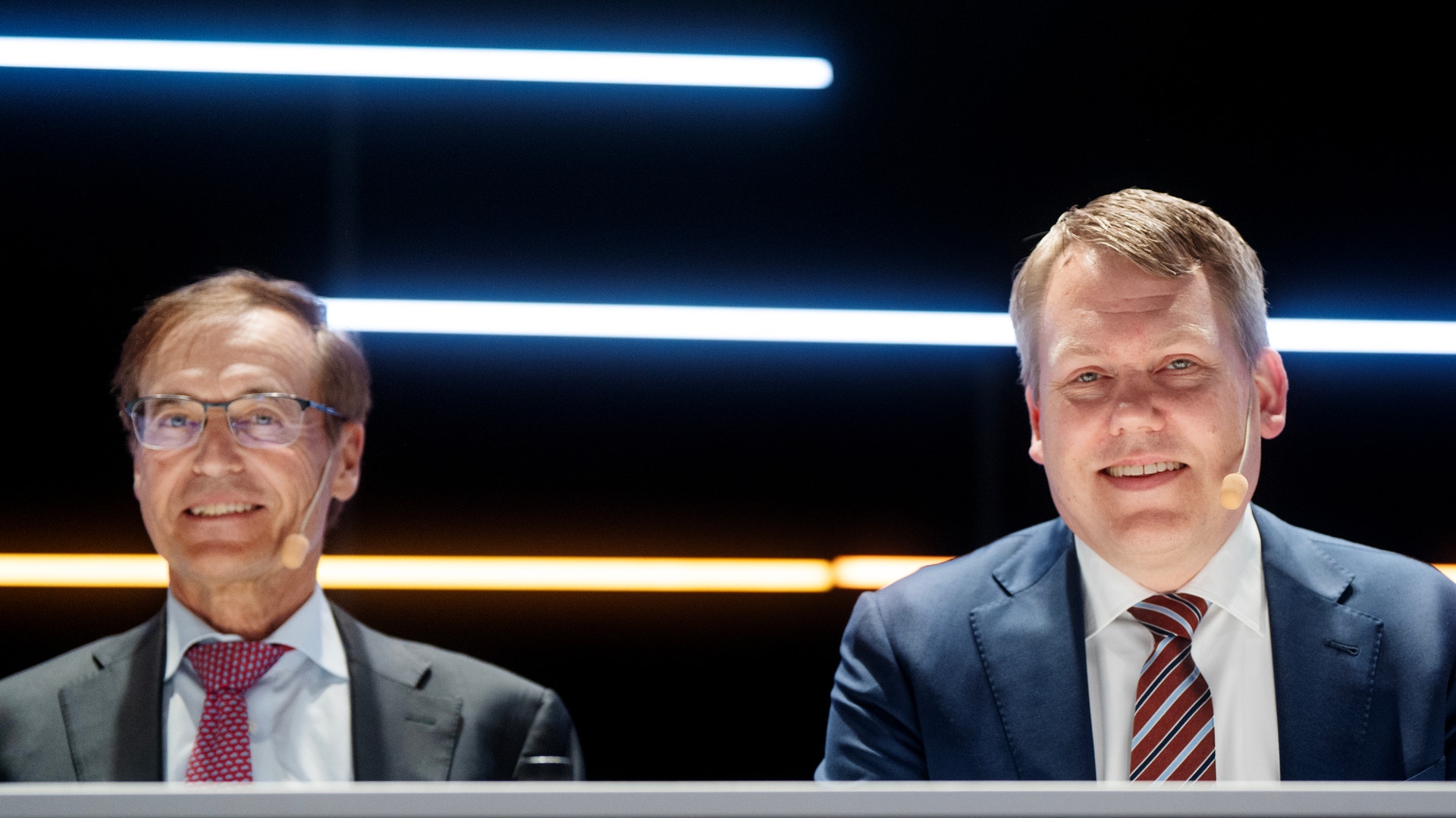 Sandviks ordförande Johan Molin och vd Stefan Widing.
