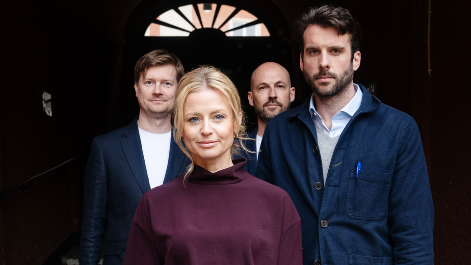 EFN:s analytiker Peter Hedlund, Ellinor Beckett, Martin Blomgren och Daniel McPhee.