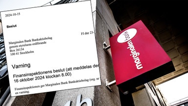 FI varnar Marginalen Bank: För stor risk
