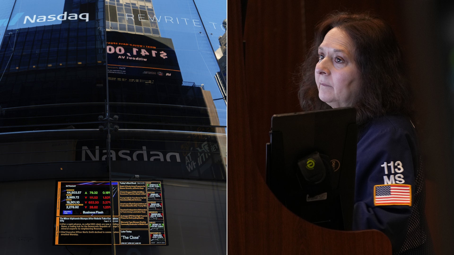 New York-börsen i sidled