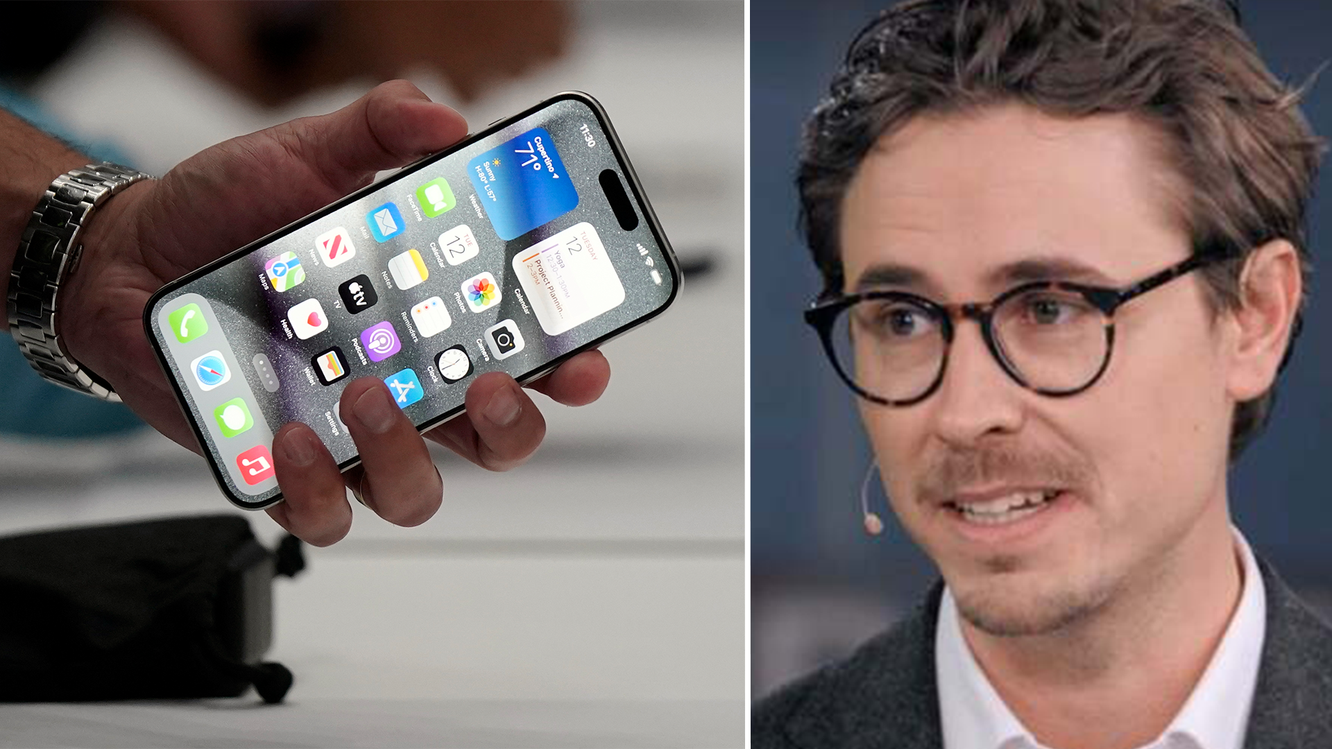 Carl-Henrik Söderberg på Ålandsbanken inför Apples event.