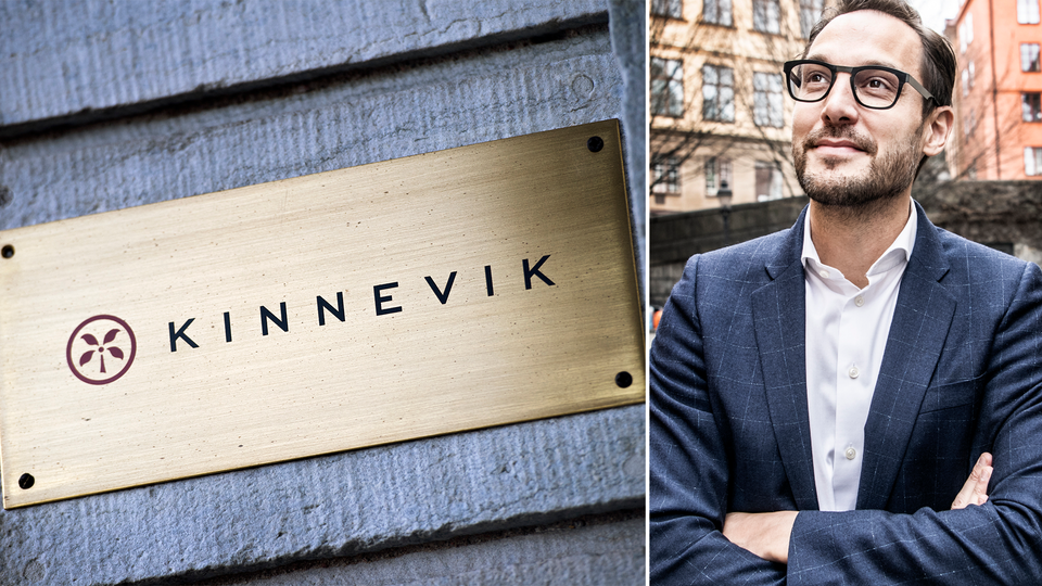 Kinnevik-skylt till vänster. Georgi Ganev till höger.
