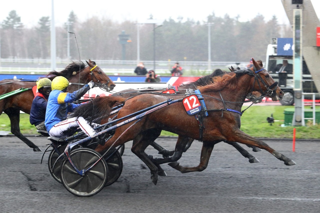 Bélina Josselyn vinner Prix d'Amérique i år. Foto: Jean-Philipe Martini, ALN