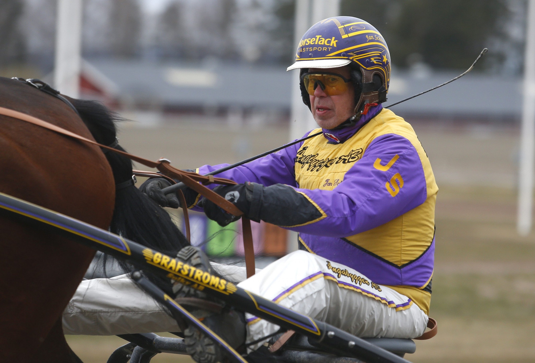 Jan Schön skadades i samband med en olycka på Bollnästravet. Foto: Hanold, ALN