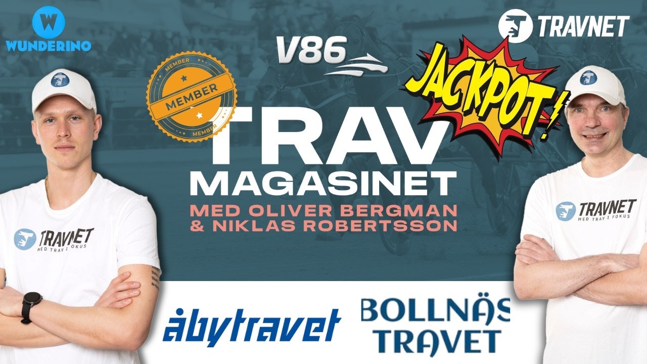 Oliver trycker på ett starkt drag i V86-7