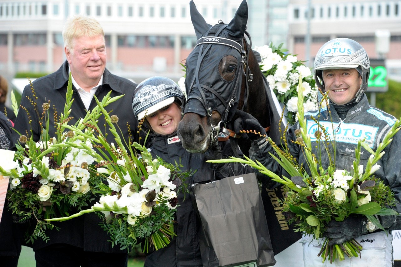 Power förde Robert Bergh tillbaka till vinnarcirkeln i Svenskt Trav-Kriterium. Foto: Leif Norberg, ALN