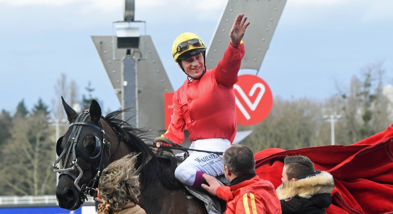 Alexandre Abrivard körde Hanna des Molles till segern. Foto: Gerard Forni, Scoop Dyga