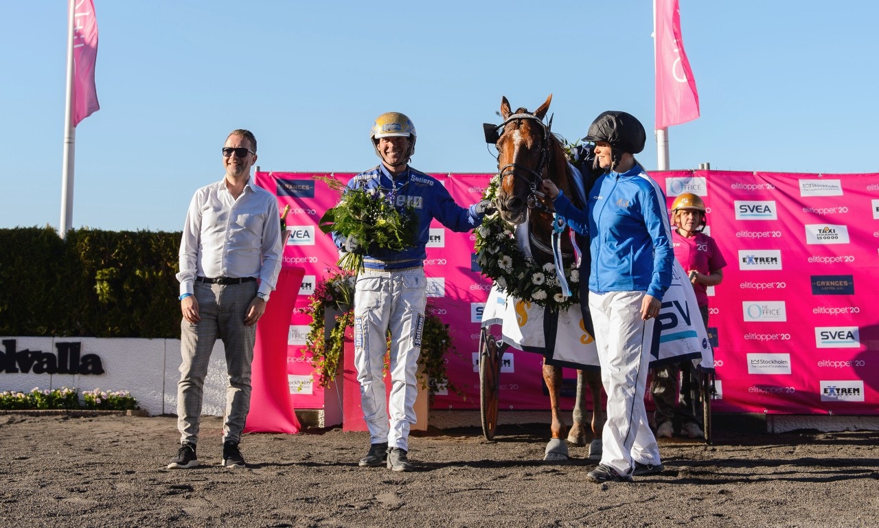 Moni Viking efter Harper Hanovers-segern förra året. Foto: Maxim Thore, Bildbyrån