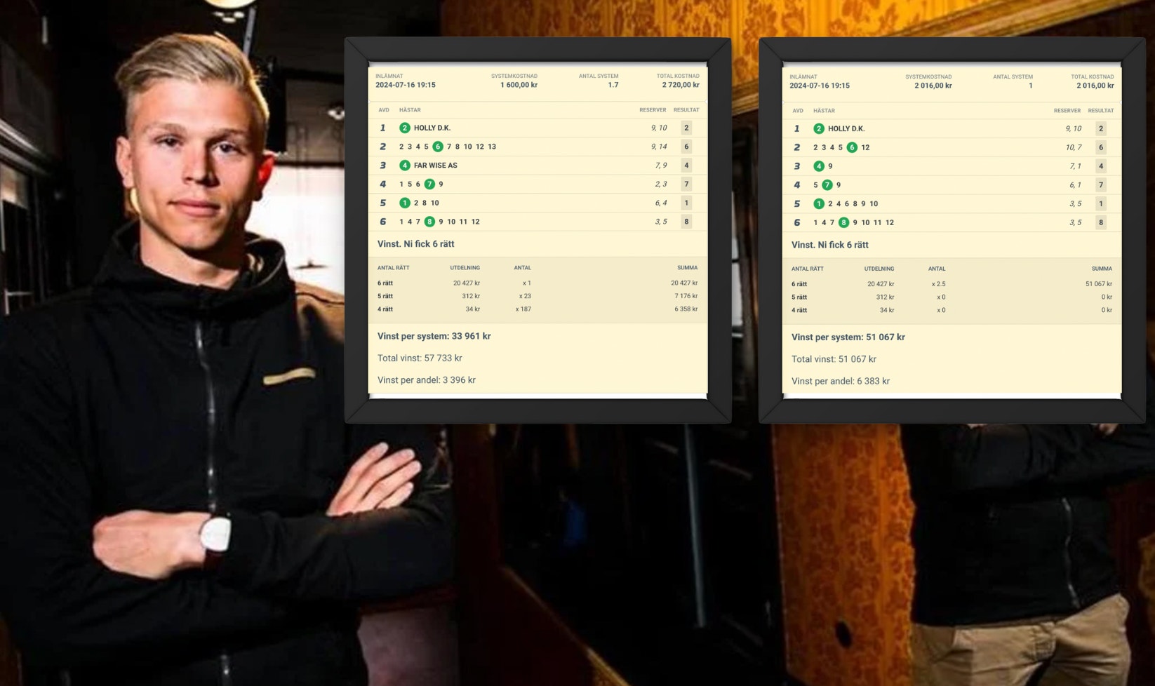 Oliver stekhet inför jackpotten – spelade in 108 800