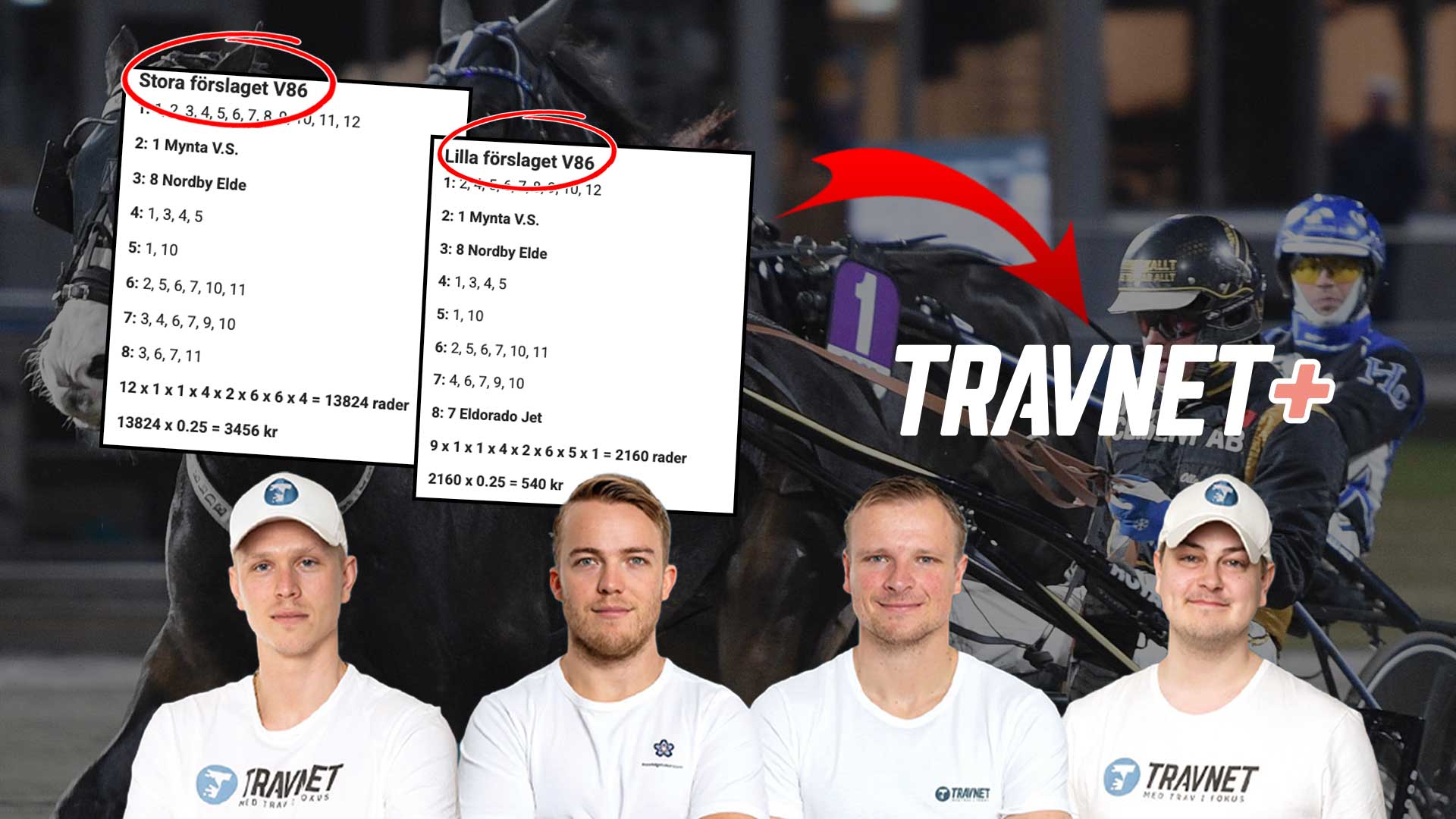 travnet+ storvinst på v86