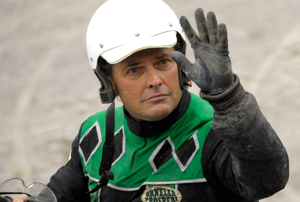 Enrico Bellei noterades för sin 10 000:e kuskseger. Foto: Martin Langels, ALN