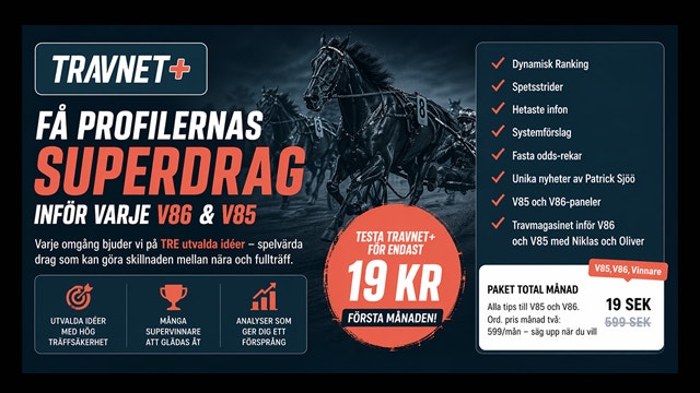 Få profilernas superdrag – testa Travnet PLUS för 19 kr