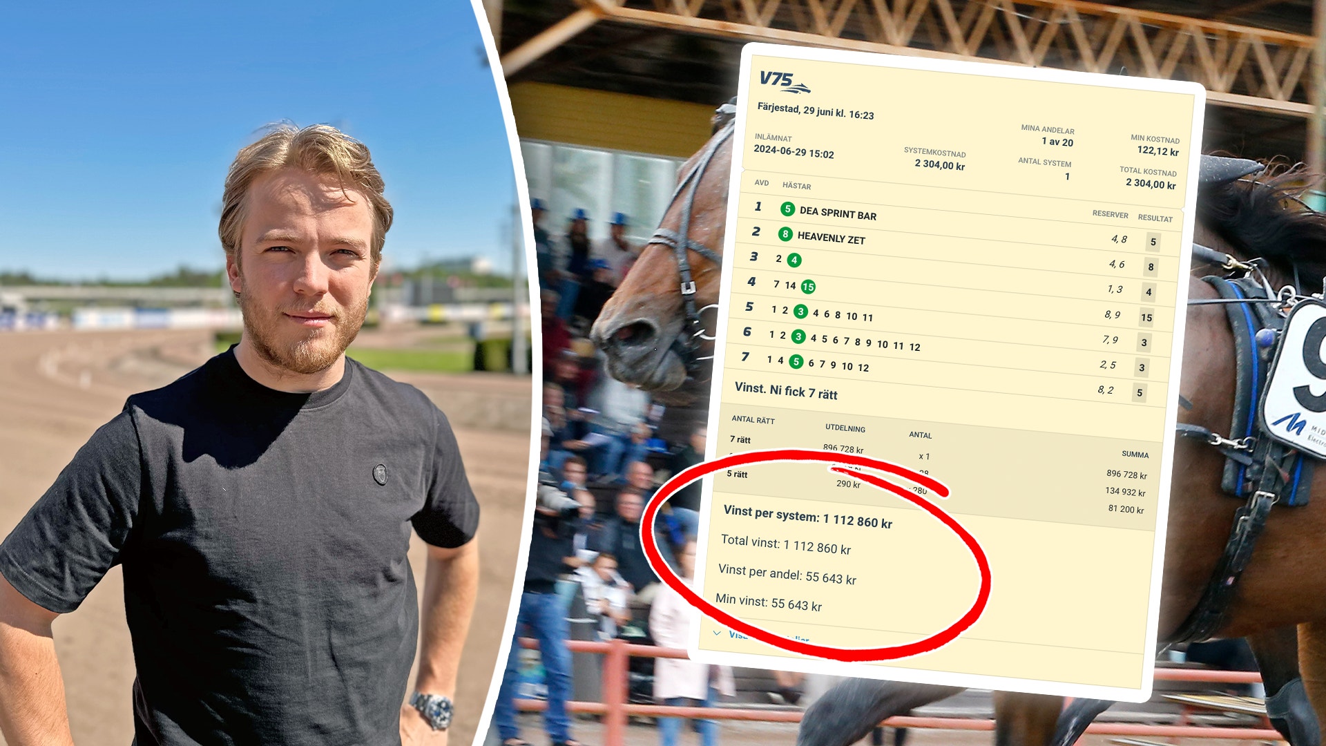 Succé för Emil Berglund – spelade in 1 112 860 på Högkvarteret