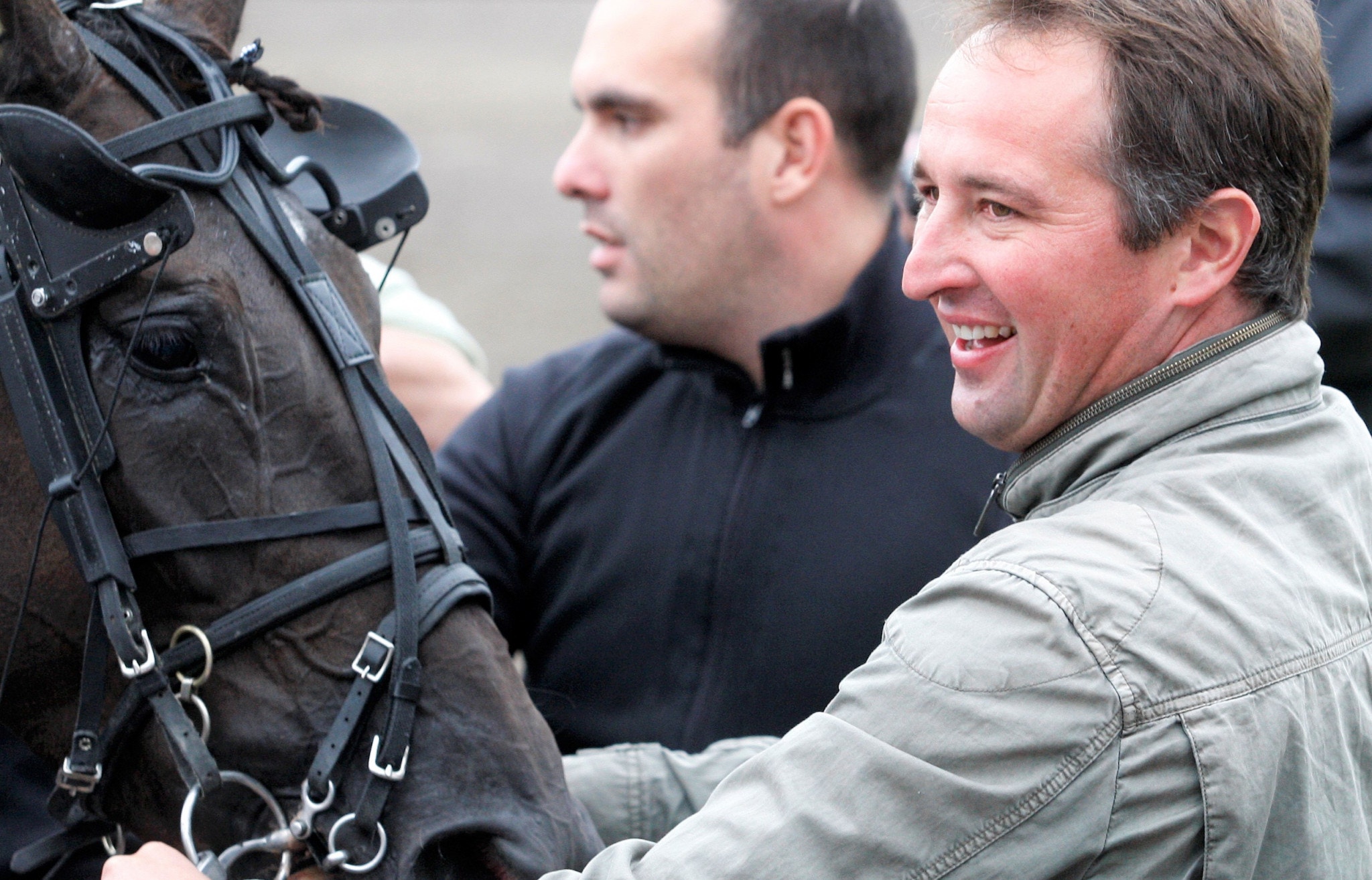 Sébastien Guarato med Rapide Lebel efter segern i Åby Stora Pris 2011. I år sänder han Carat Williams. Foto: ALN