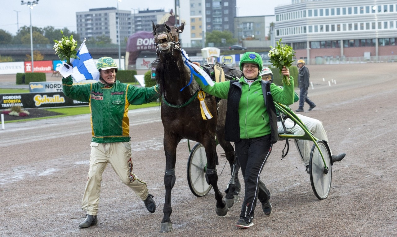Den tragiskt bortgångne segermaskinen Graceful Swamp blev årets häst i Finland. Foto: Tommy Andersson, ALN